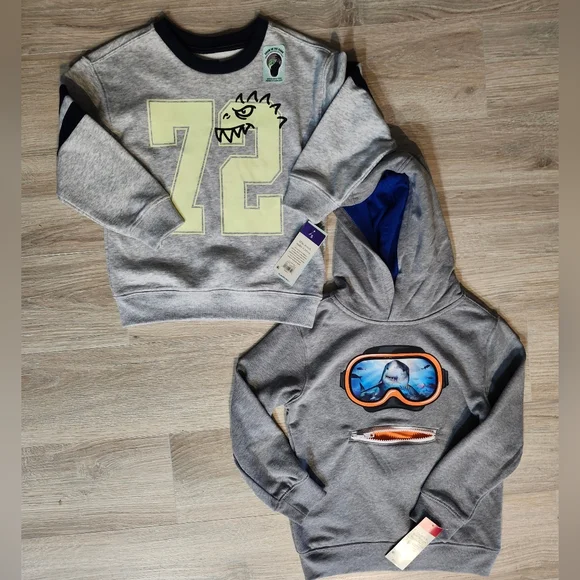 Bundle- Boys Long Sleeve Shirt/Hooded Jacket(5/6) NWT - Picture 9 of 13